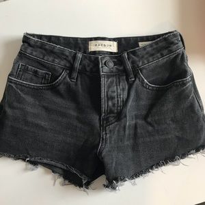 PACSUN BLACK DENIM SHORTS